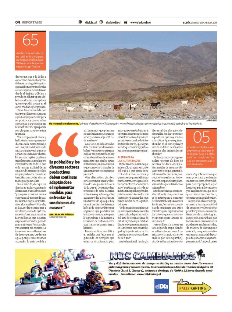 escasez de agua en la región Coquimbo