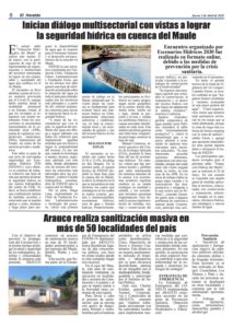 Noticia: seguridad hídrica