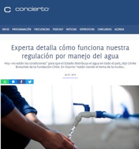 manejo del agua en Chile